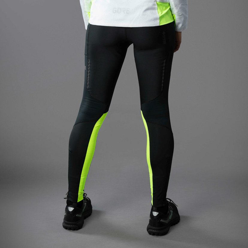 GORE RUNNING WEAR Running pants R5 GORE-TEX INFINIUM™ in black/ neon yellow